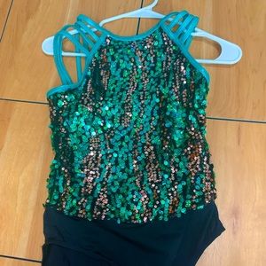 weissmans childrens dance costume set (top, pants, and hairpin)